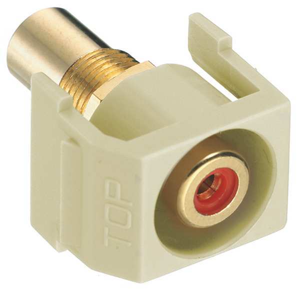 Inline Coupler, RCA, Duplex, Almond