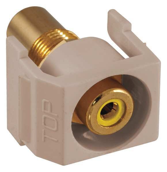 Inline Coupler, RCA, Duplex, Almond