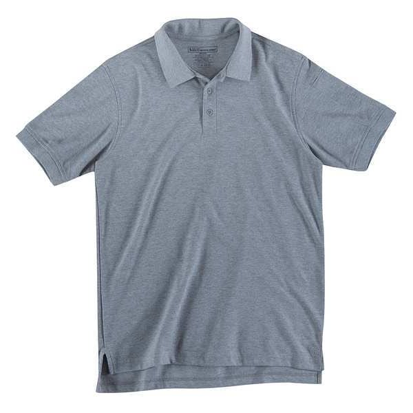 Utility Polo, Size M, Heather Gray