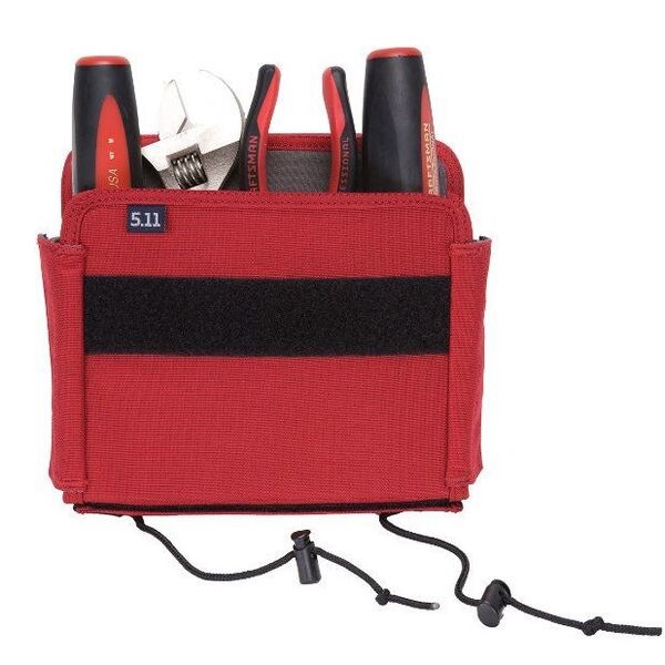 Turnout Pocket Organizer, 1000 Denier Nylon, Fire Red, 7-1/2