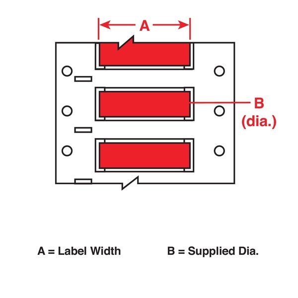 Wire Marking Sleeves, Red, 2 In W