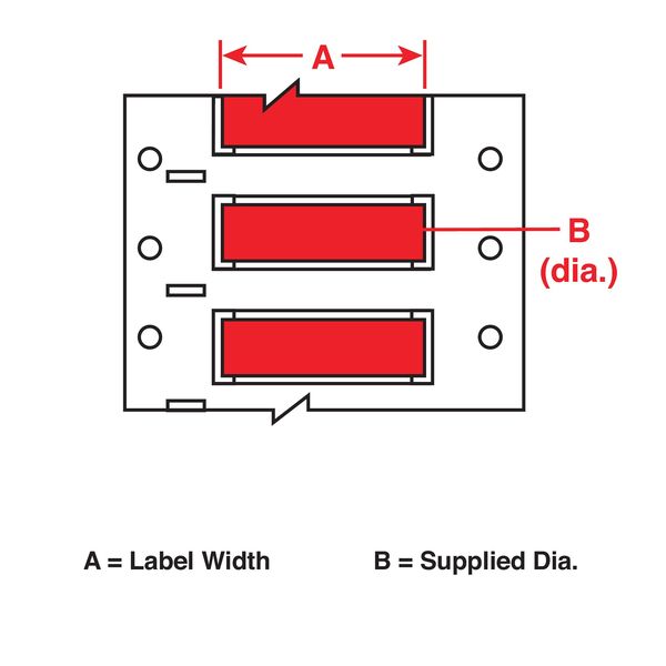 Wire Marking Sleeves, Red, 2 In W
