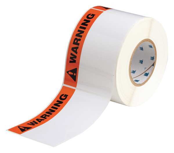 Thermal Transfer Label, Orange/Black/White, Labels/Roll: 500