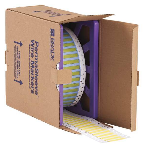 Wire Marking Sleeves, Yellow, 2 In W