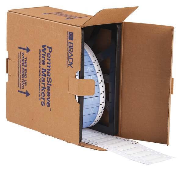 Wire Marking Sleeves, White, 2 In W