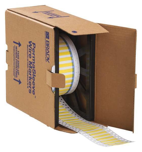 Wire Marking Sleeves, Yellow, 2 In W