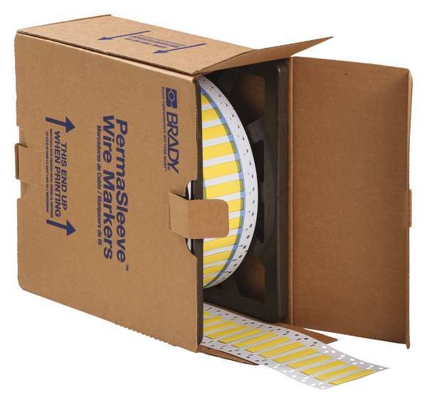 Wire Marking Sleeves, Yellow, 2 In W