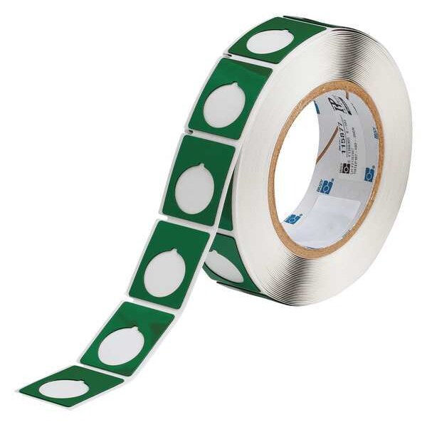 Thermal Transfer Label, Green, Labels/Roll: 250