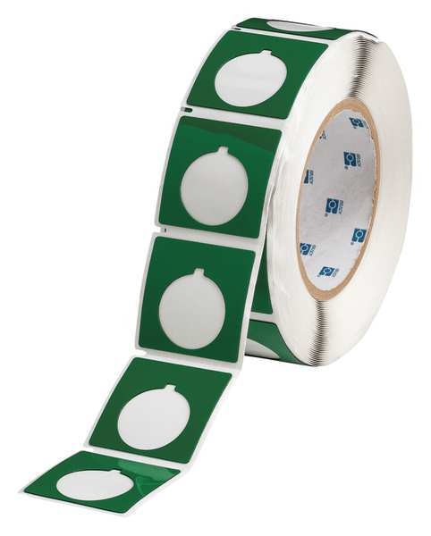 Thermal Transfer Label, Green, Labels/Roll: 250