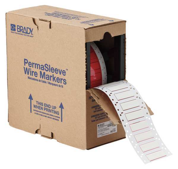 Wire Marking Sleeves, White, 2 In W