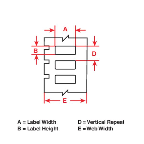 Thermal Transfer Label, All White, Labels/Roll: 3000