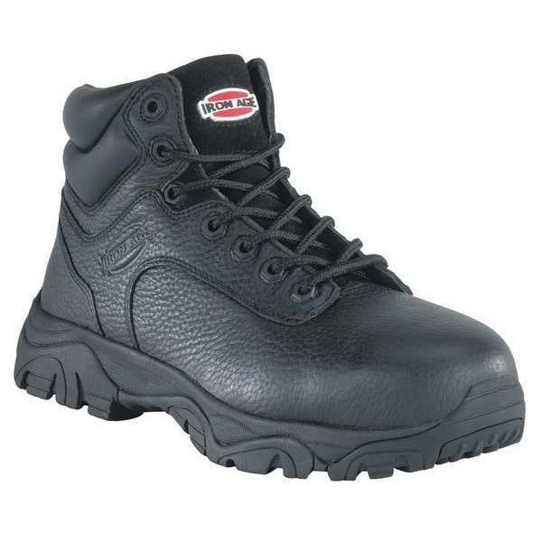 Size 10-1/2 Men's 6 in Work Boot Composite Work Boot, Black