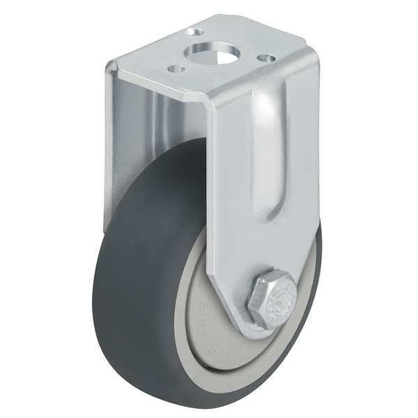 Kingpin Swivel Caster, Therm Rubber, 2 in., 110 lb.