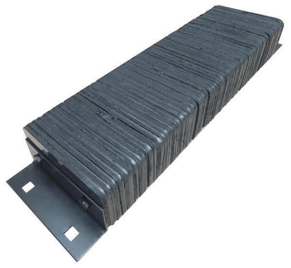 Dock Bumper, 38x4-1/2x10 In., Rubber