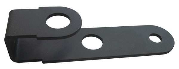 Flashing Lamp/Flag Holder, Steel, 1 1/2 in H, 1 1/3 in L, 6 in W, Black Wrinkle