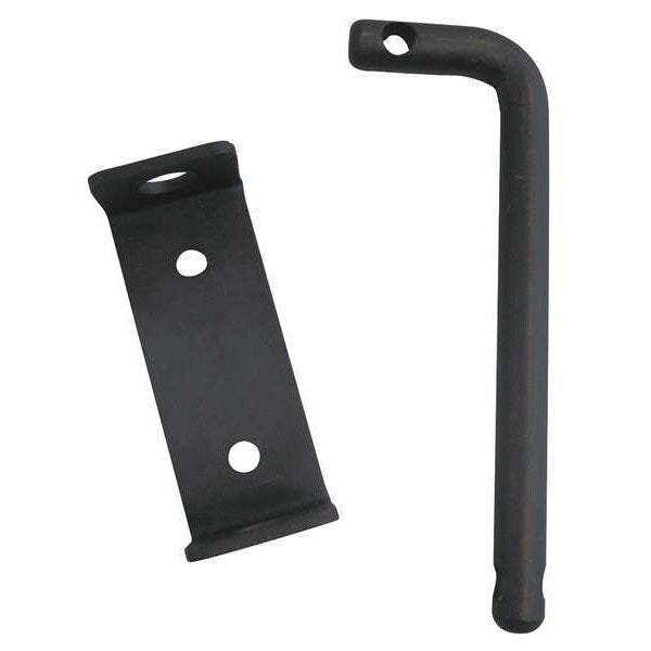 Wall Mounting Kit, Steel, 3 1/2 in H, 1 3/8 in L, 1 1/4 in W, Black Wrinkle