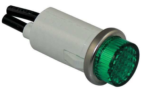 Raised Indicator Light, Green, 24V