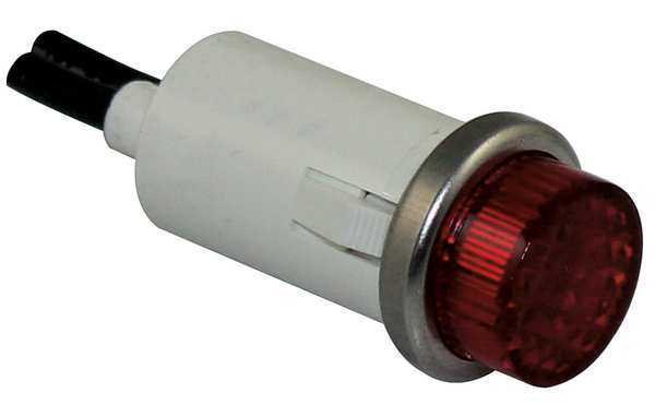 Raised Indicator Light, Red, 120V
