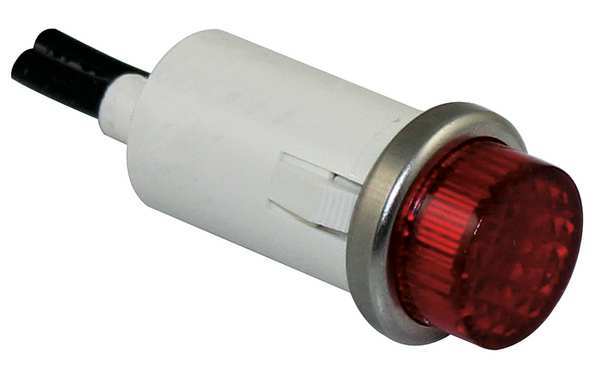 Raised Indicator Light, Red, 240V