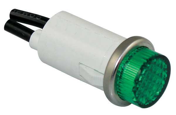 Raised Indicator Light, Green, 240V