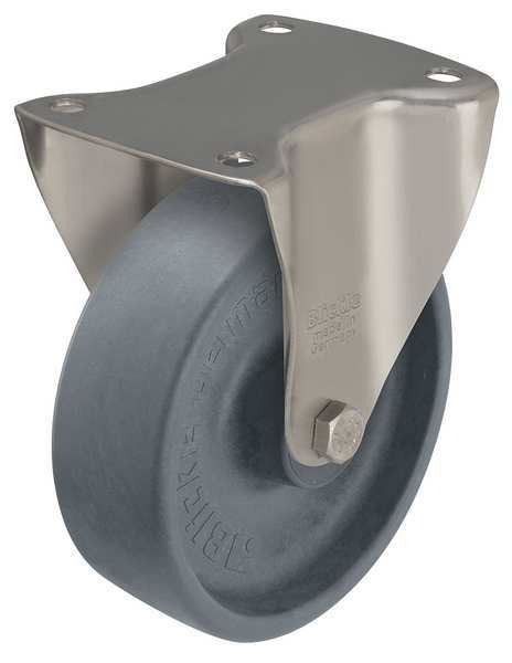 Rgd Plate Cster, Glass Nyln, 4 in., 330 lb.
