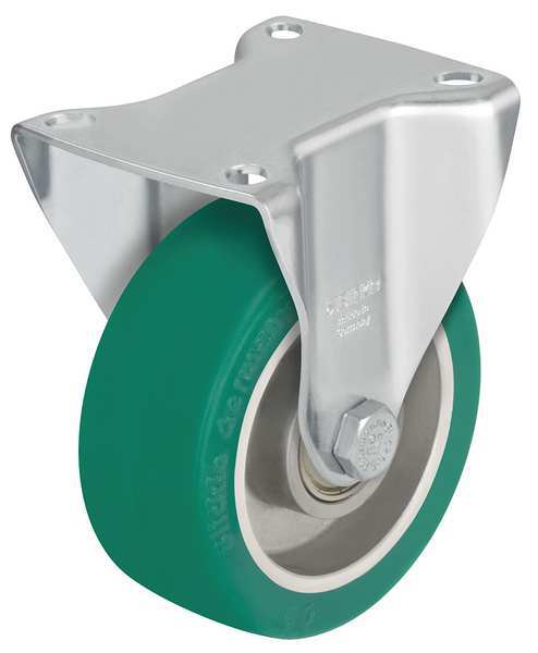 Rigid Plate Caster, PU, 3-1/8
