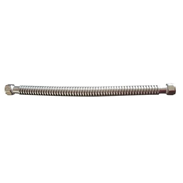 Water Heater Connector, SS, 18 In, 3/4 FIP
