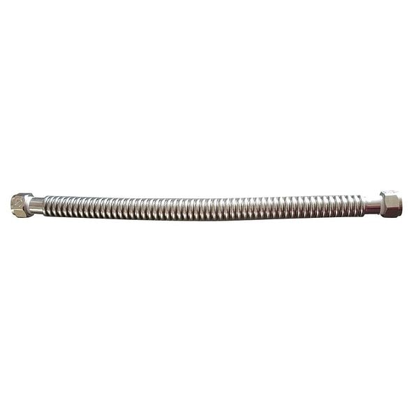 Water Heater Connector, SS, 15 In, 3/4 FIP