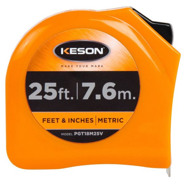 25 ft/7.5m Tape Measure, 1 in Blade