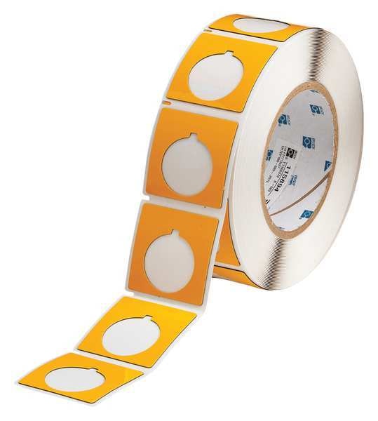 Thermal Transfer Label, Yellow, Labels/Roll: 250
