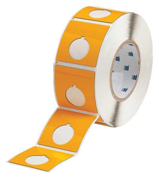 Thermal Transfer Label, Yellow, Labels/Roll: 250