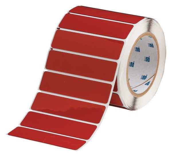 Thermal Transfer Label, Red, Labels/Roll: 250