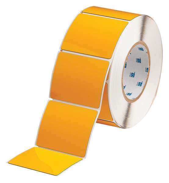 Thermal Transfer Label, Yellow, Labels/Roll: 250
