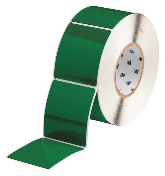 Thermal Transfer Label, Green, Labels/Roll: 250