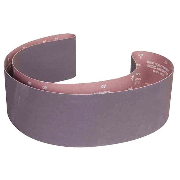 Sanding Belt, Coated, 6 in W, 89 in L, 80 Grit, Medium, Aluminum Oxide, R215 Metalite, Brown