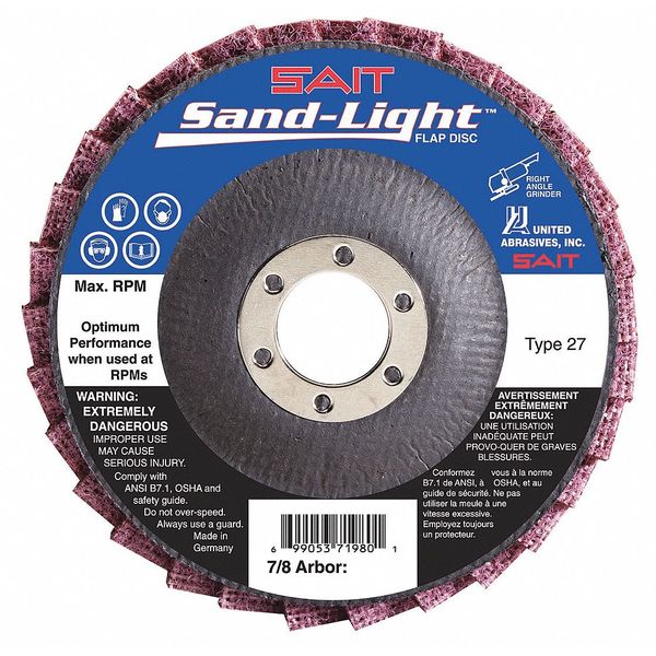 SAIT 71984 Sand-Lightâ¢ Flap Discs, 4-1/2