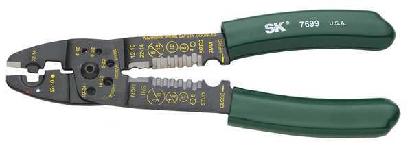 8 1/2 in Crimper w/Die 22 to 10 AWG