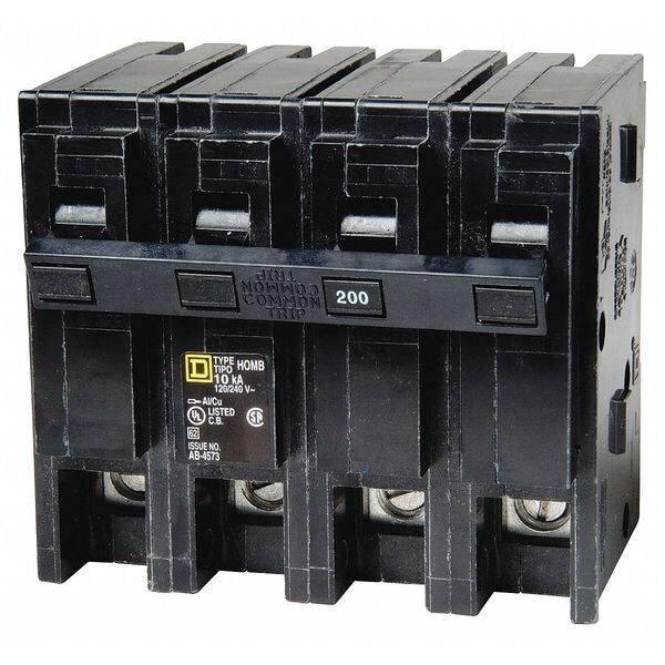 Miniature Circuit Breaker, 200 A, 120/240V AC, 2 Pole, Plug In Mounting Style, HOM Series