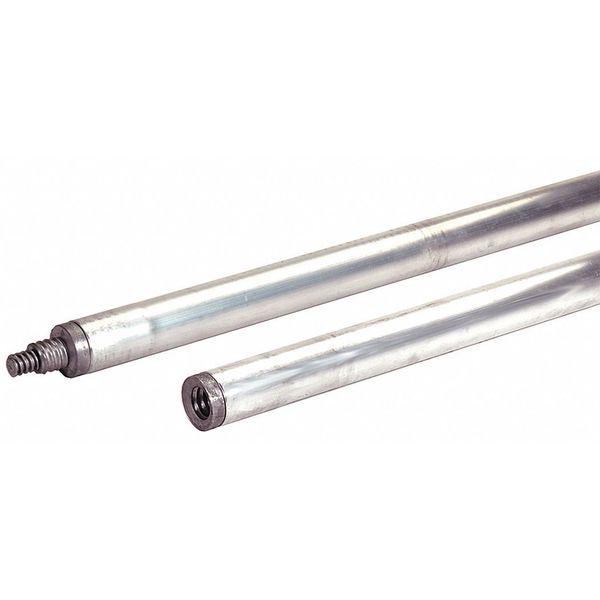 Threaded Handle, 1-3/4 x 72 In, Aluminum
