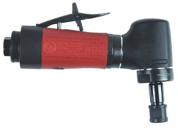 Angle Die Grinder, 1/4 in NPT Female Air Inlet, 1/4 in Collet, Heavy Duty, 30,000 RPM, 0.4 hp