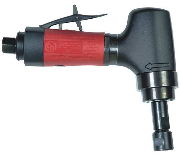 Angle Die Grinder, 1/4 in NPT Female Air Inlet, 1/4 in Collet, Heavy Duty, 20,000 RPM, 0.7 hp