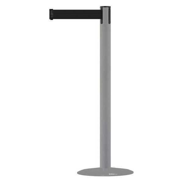 Barrier Post with Belt, 7-1/2 ft. L, Black