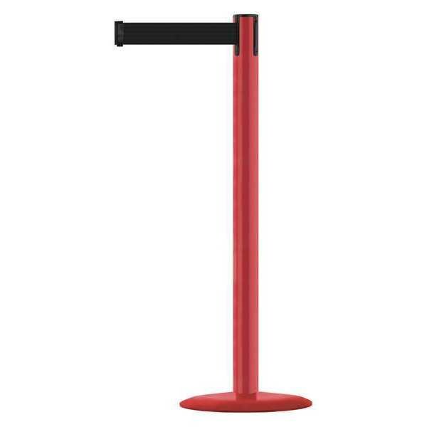 Barrier Post with Belt, 7-1/2 ft. L, Black