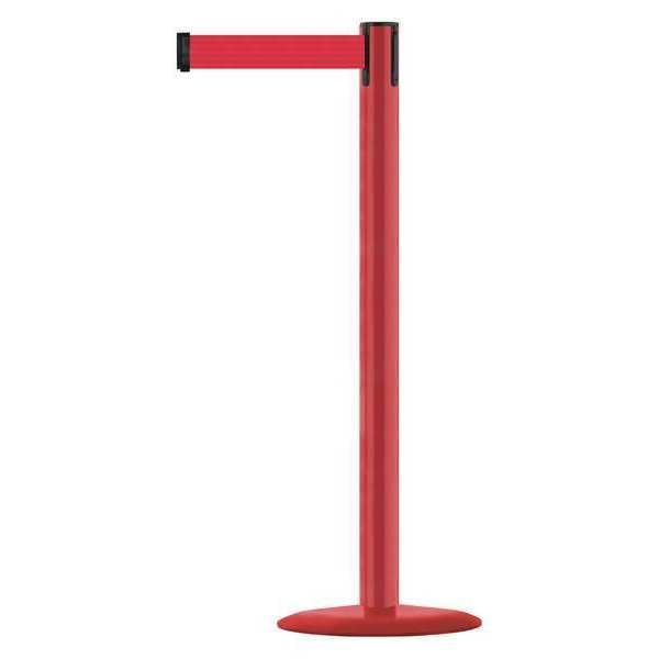 Barrier Post with Belt, 13 ft. L, Red