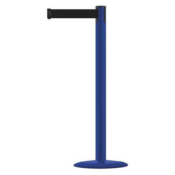 Barrier Post with Belt, 7-1/2 ft. L, Black