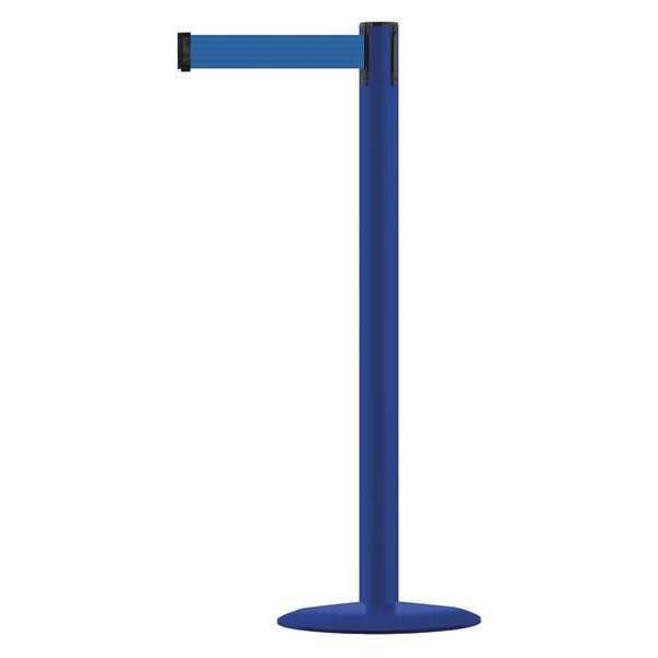 Barrier Post with Belt, 13 ft. L, Blue