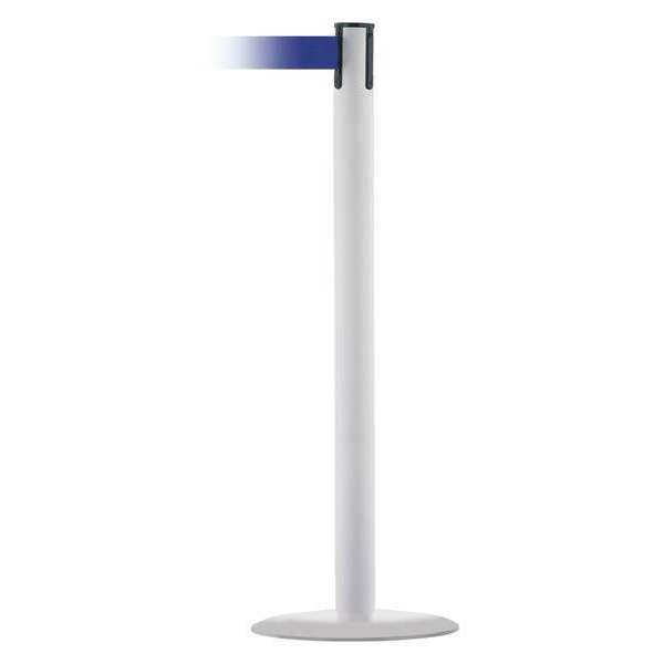 Barrier Post with Belt, 7-1/2 ft. L, Blue