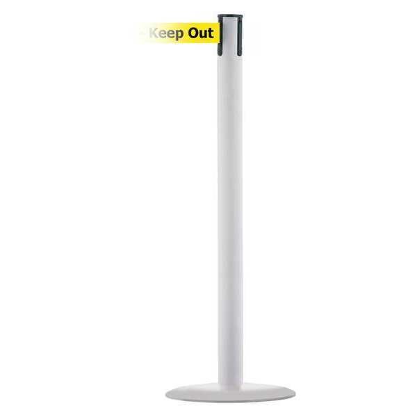 Barrier Post w/ Belt, Powder Coated Metal