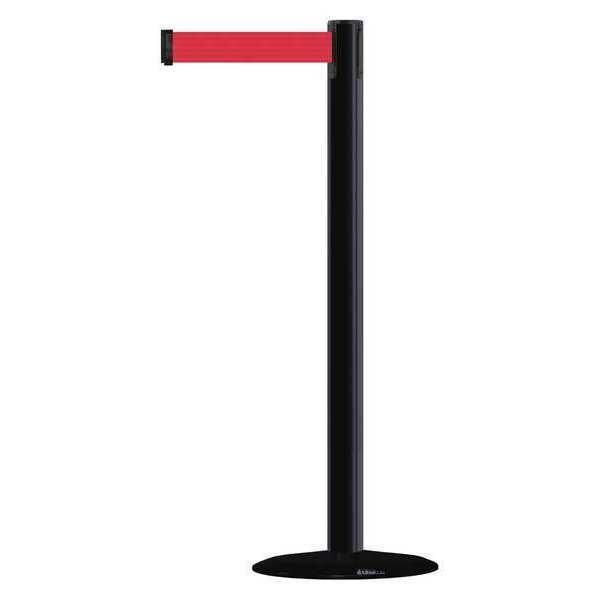 Barrier Post with Belt, 7-1/2 ft. L, Red
