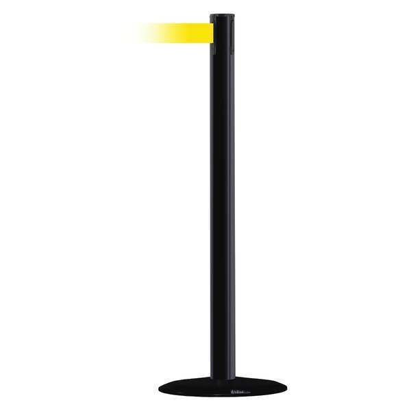 Barrier Post w/ Belt, 7-1/2 ft. L, Yellow